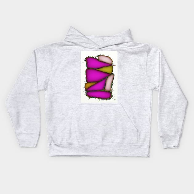 Crushed pink Kids Hoodie by Keith Mills